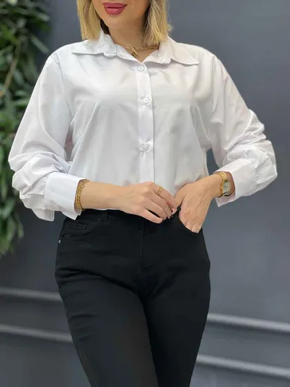 شومیز ساده سفید