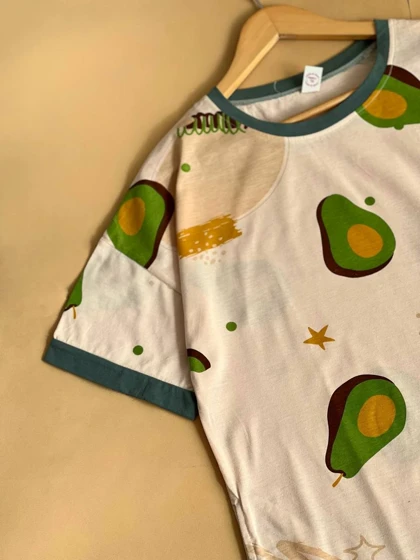 پیراهن راحتی آووکادو کد 1724