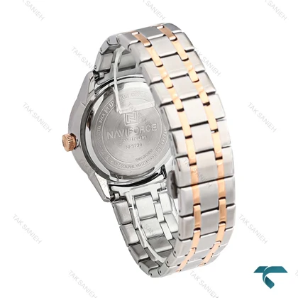 ساعت مردانه نیوی فورس NF9230 دورنگ رزگلد NaviForce-7051-G