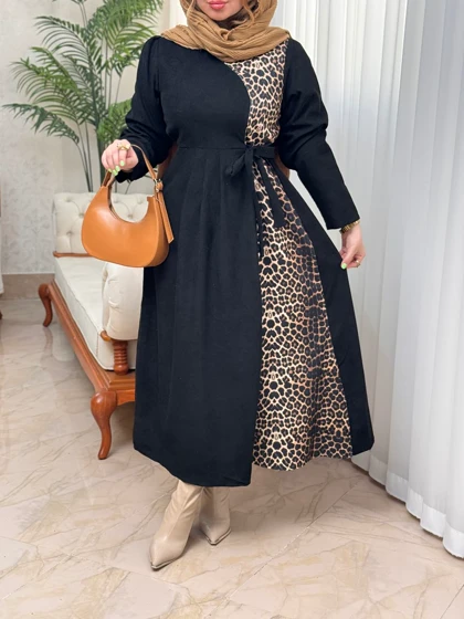 پیراهن کبریتی پلنگی 3429