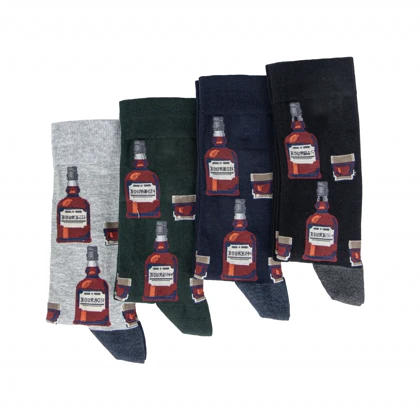 جوراب ساق بلند طرحدار مردانه مدل me3666