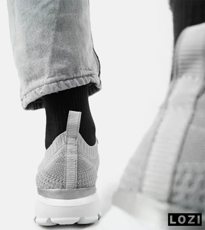 کفش کتانی بزرگ پا طوسی اسکیچرز SKECHERS مدل 2165