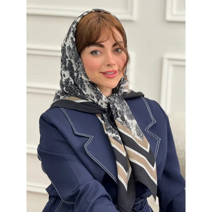 روسری نخی طرح دیور جنگلی ریز