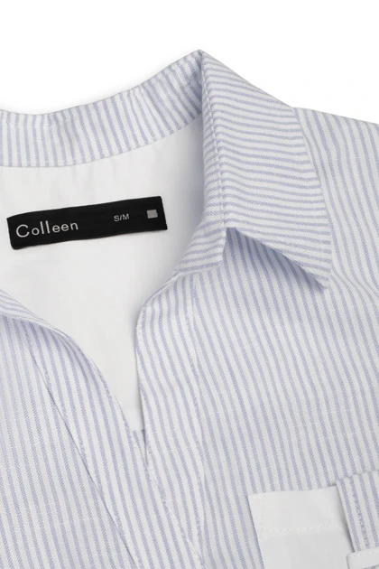 شومیز لینن ترکیبی - 3166