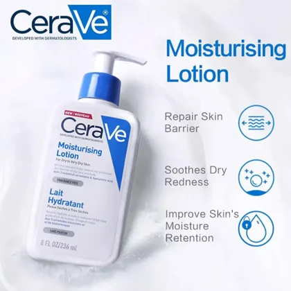 لوسیون کرم مرطوب کننده و آبرسان صورت و بدن سراوی 236 میل Cerave