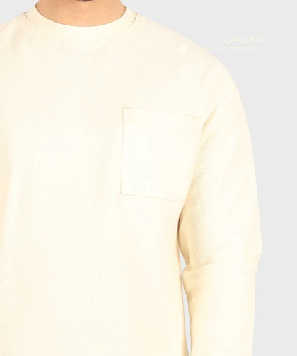 تیشرت آستین بلند مردانه بافت ریز 5294