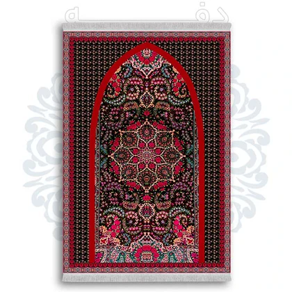 فرشینه از جنس پارچه هازان مخمل ترک طرح سجاده برند دفه کد DSJ 94