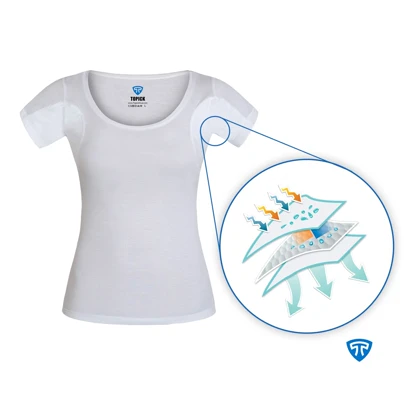 تیشرت ضد تعریق زنانه سفید