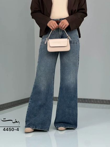 شلوار فلر بگ جین آبی اریکا