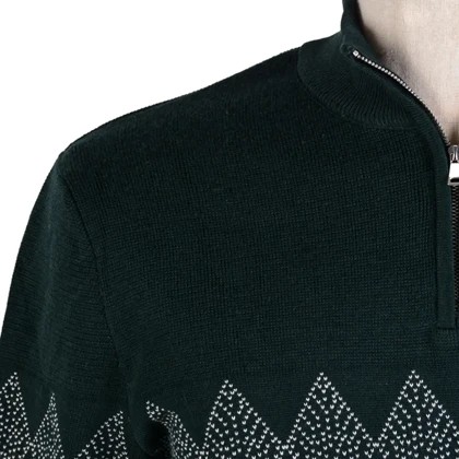 پلیور نیم زیپ طرحدار مردانه