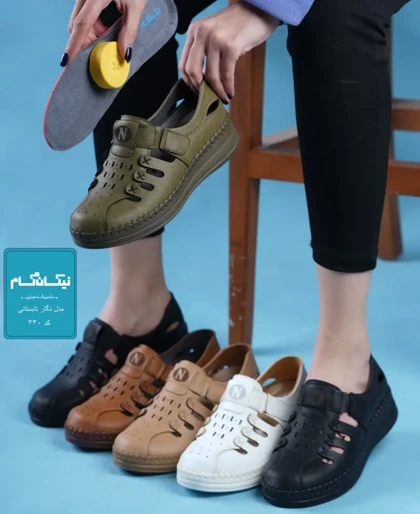 کفش طبی زنانه پد خارپاشنه مدل نگار نیکان گام