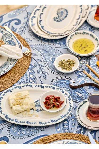 سرویس صبحانه‌خوری Bella Maison مدل Paisley Porselen استون‌ور - آبی