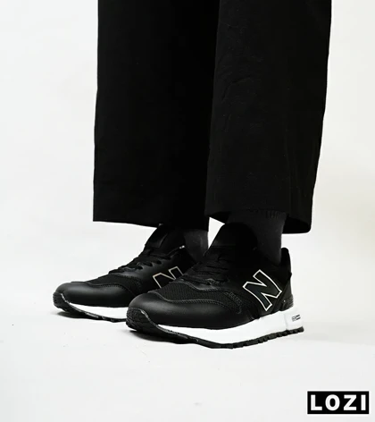 کفش کتانی مردانه و زنانه مشکی سفید NEW BALANCE 1300