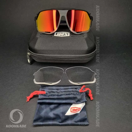 عینک 100% NOVRIK BLACK RED