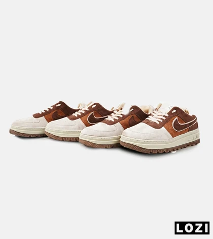 کفش کتانی مردانه و زنانه قهوه ای NIKE AIR FORCE مدل 2094