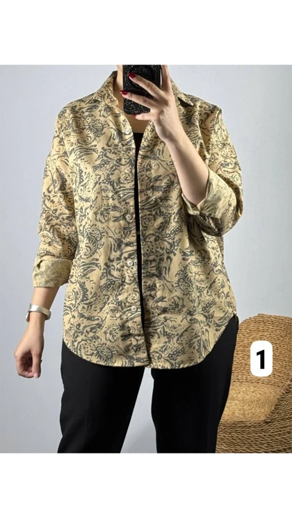 شومیز گلی پاییزی زنانه 43768