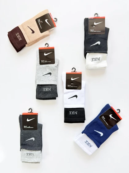 جوراب ساق‌دار نخ پنبه دو کش نایکی Nike