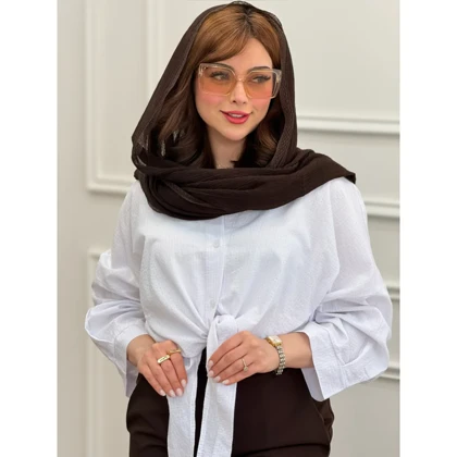 شومیز کراپ زنانه گره‌ای