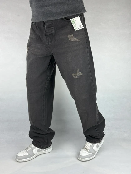 شلوار بگ فیت مردانه ذغالی 148