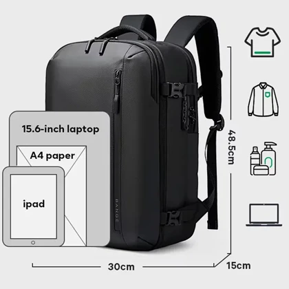 کیف کوله پشتی مسافرتی بنج 7876 مشکی