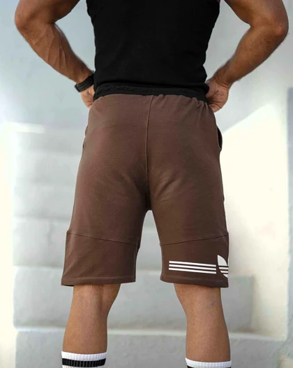 شلوارک بگ ورزشی ADIDAS قهوه ای