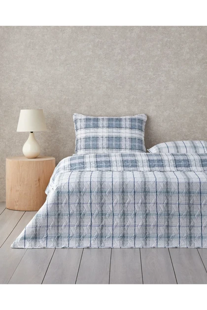 ست روتختی یک نفره English Home مدل Static Check پلی‌استر - چندرنگ