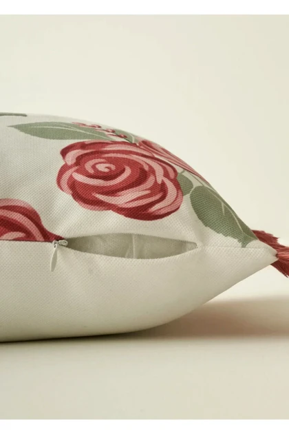 روکش کوسن Bella Maison مدل Rose - کرم