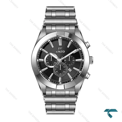 ساعت مردانه انزو EC-604ABG استیل سیلور سه موتوره Enzo-8060-G