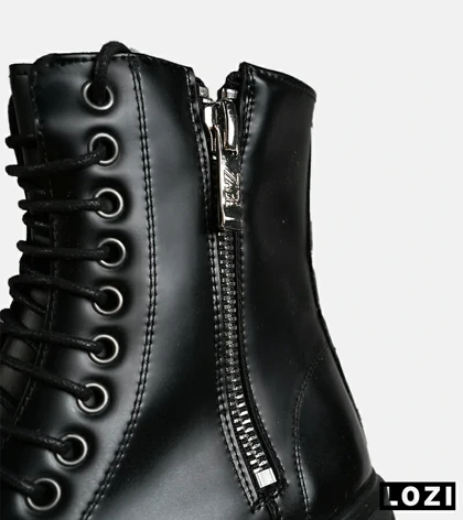 بوت مردانه چرمی مشکی ZARA مدل 7705