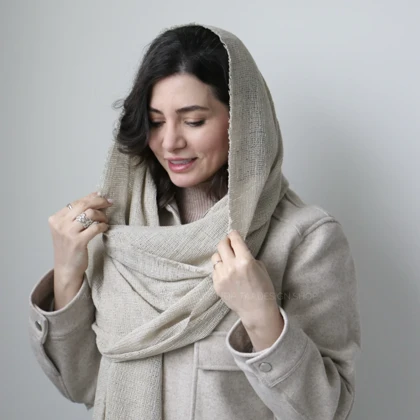 شال حصیری مدل ژربرا