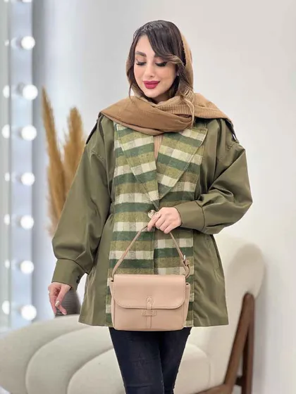 بارانی ترکیبی بغل کش