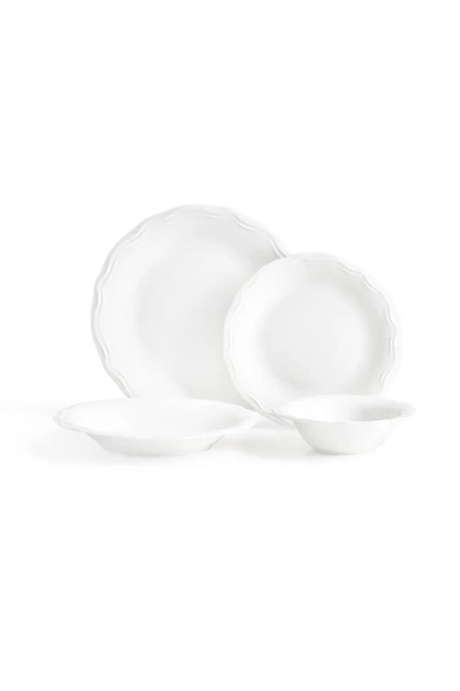 سرویس غذاخوری 24 پارچه Madame Coco مدل Viola Bone China - سفید