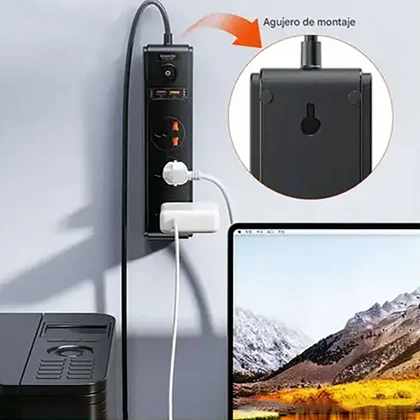 چند راهی برق جویروم JOYROOM مدل JR-TE1 با 3 سوکت و 4 پورت