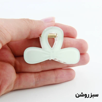کلیپس دخترانه مدل پاپیون گرد طرح شیشه ای