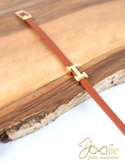 دستبند چرمی زنانه هرمس کد B2220