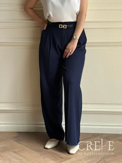 شلوار کرپ کنزو پیله دار قد 109