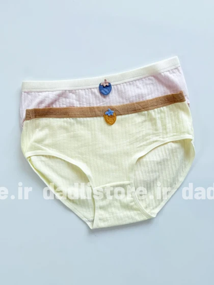 شورت اسلیپ نخ پنبه عروسکی رنگی طرح توت فرنگی