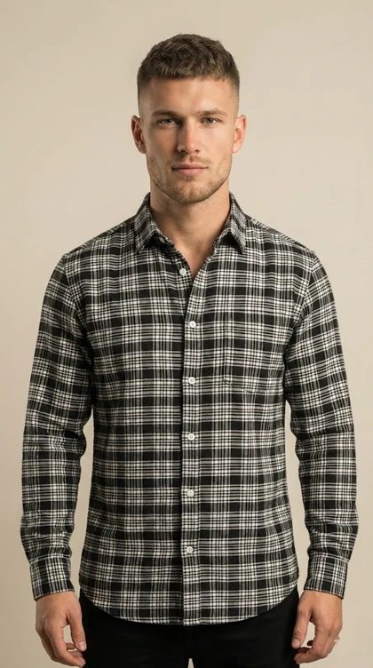 پیراهن پشمی مردانه چارخونه