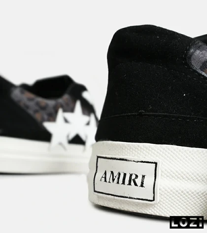 کفش اسنیکرزمشکی سفید Amiri Stars v2 مدل 7076