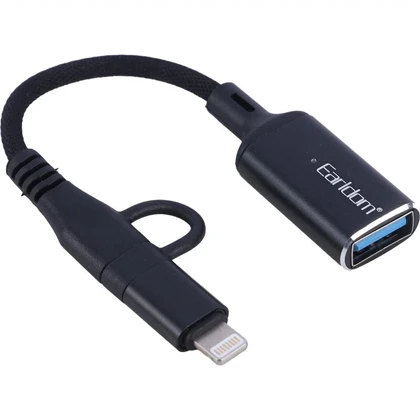 مبدل OTG تایپ سی و لایتنینگ ارلدام ET-OT109CL با USB 3.0