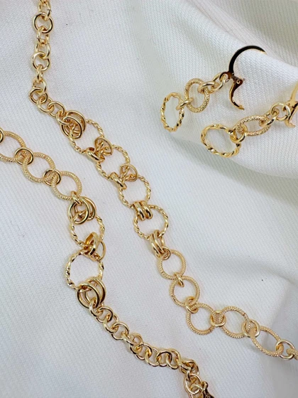 سرویس کامل برند شین مدل «حلقه‌های خورشید» | بافت شنی درخشان با گارانتی 1 ساله