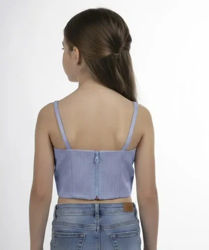 تاپ پاپیونی آبی