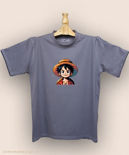 تیشرت مردانه و زنانه طرح وان پیس شخصیت لوفی کد 970