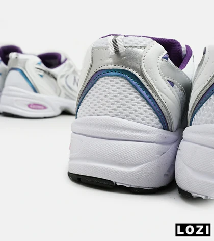 کفش کتانی مردانه و زنانه سفید آبی بنفش NEW BALANCE 530