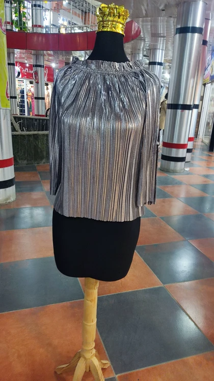 شومیز مجلسی ساتن پلیسه