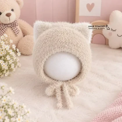 کلاه نوزادی موهر گربه ای