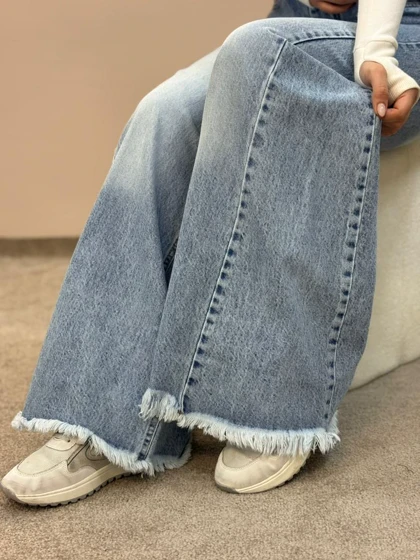 شلوار شافل یخی دمپا ریش6255