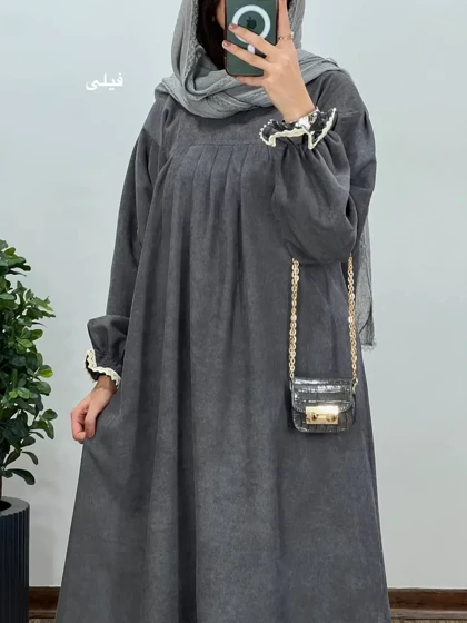 پیراهن مانتویی پاییزه رایلی 2 با کد 3922