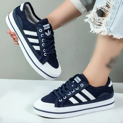 کفش کتانی زنانه ونس vans سه خط سامبا نیو رنگ سرمه ای کد 08102