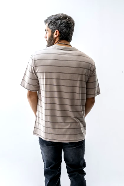 تیشرت آستین کوتاه راه راه مردانه